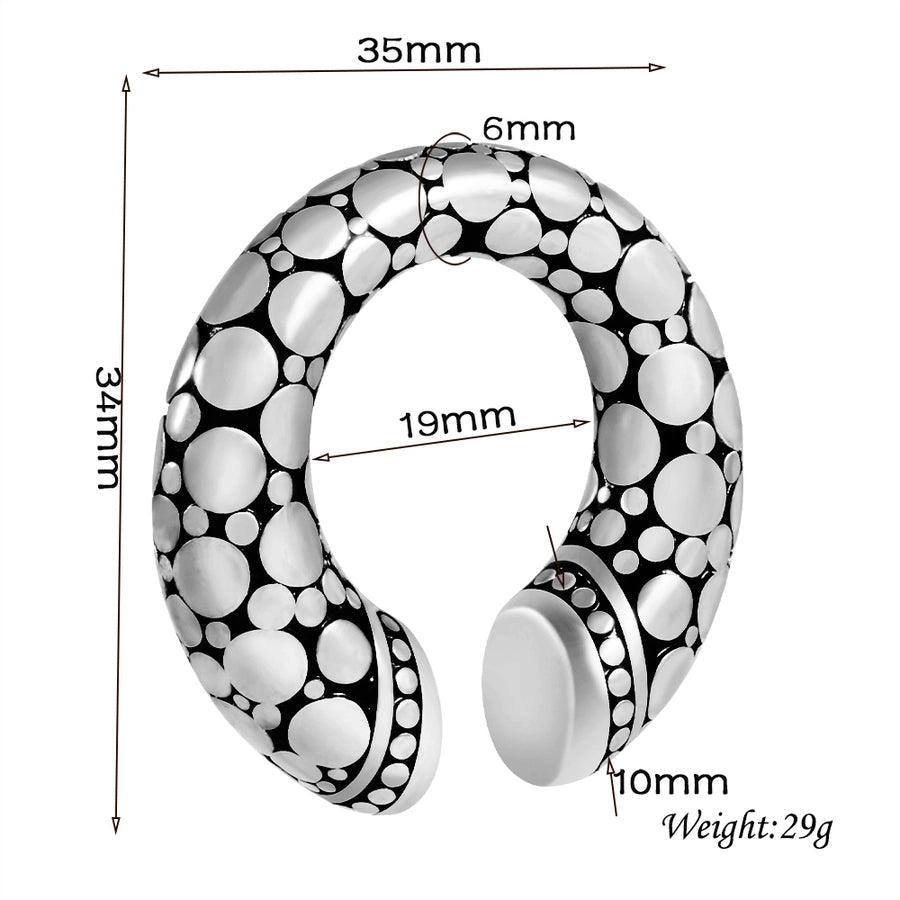 1 Piece Casual C Shape Animal Circle 304 Stainless Steel 18K Gold Plated Stainless Steel Earrings