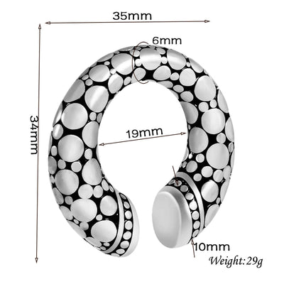 1 Piece Casual C Shape Animal Circle 304 Stainless Steel 18K Gold Plated Stainless Steel Earrings