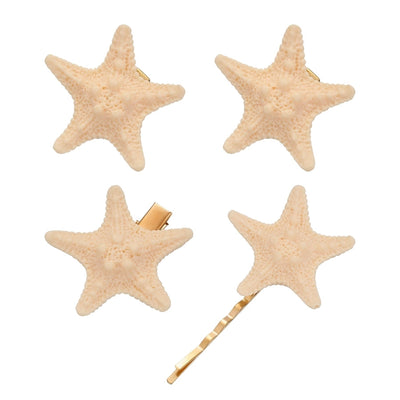 Women's Cute Beach Starfish Plastic Resin Hair Clip