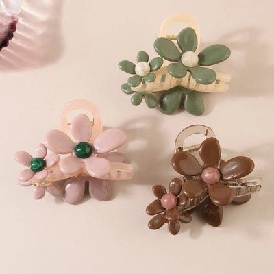Women's Simple Style Classic Style Color Block Plastic Resin Hair Claws
