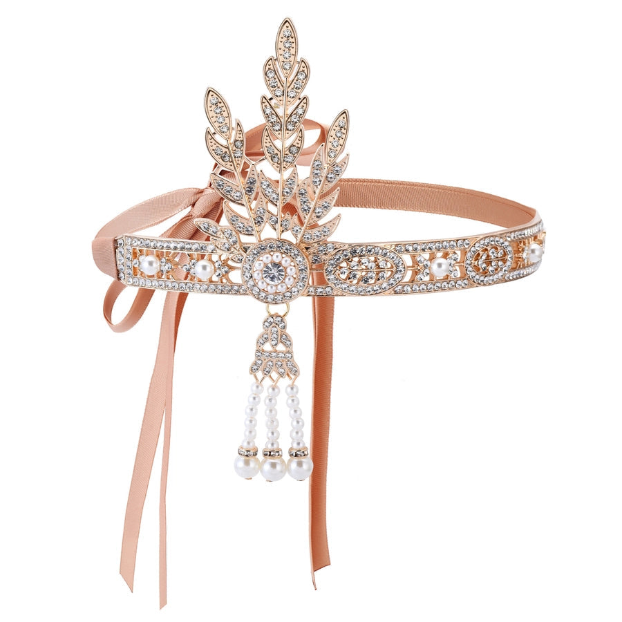 Women's Retro Solid Color Cloth Zinc alloy Inlay Rhinestones Hair Band