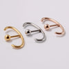 1 Piece Lip Rings Casual Elegant Vacation C Shape Arc 304 Stainless Steel 18K Gold Plated Ear Cartilage Rings & Studs