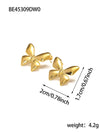 1 Pair Elegant Bow Knot 304 Stainless Steel 18K Gold Plated Drop Earrings