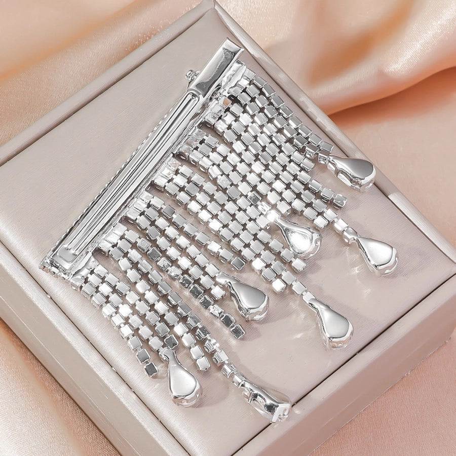 Women's Simple Style Classic Style Solid Color Alloy Inlay Rhinestones Hair Clip