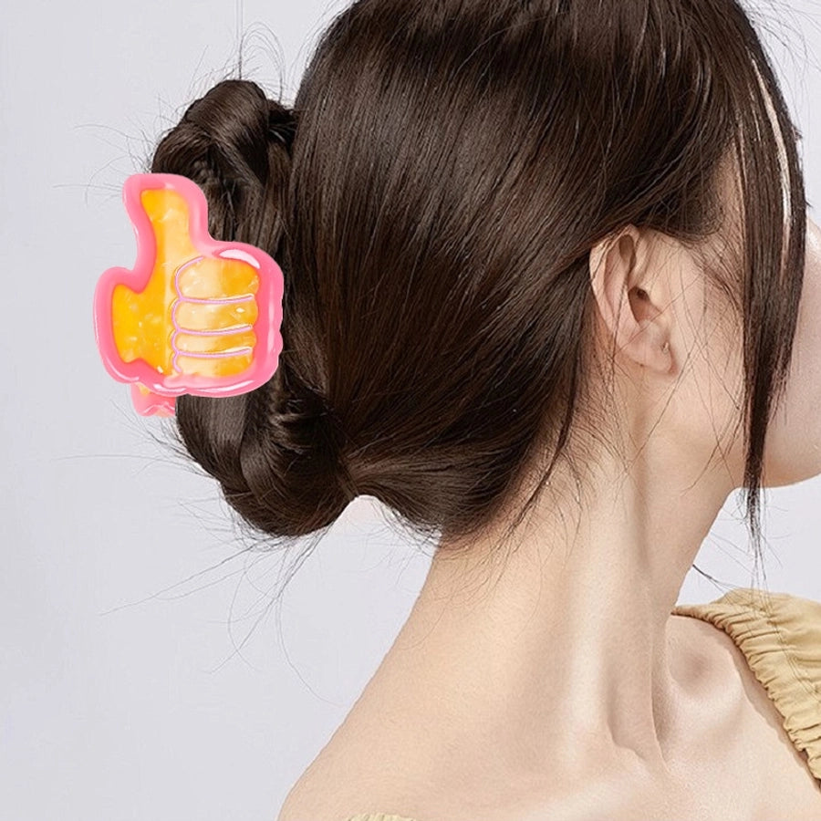 Women's IG Style Artistic Thumb Gesture Acetic acid sheets Hair Claws