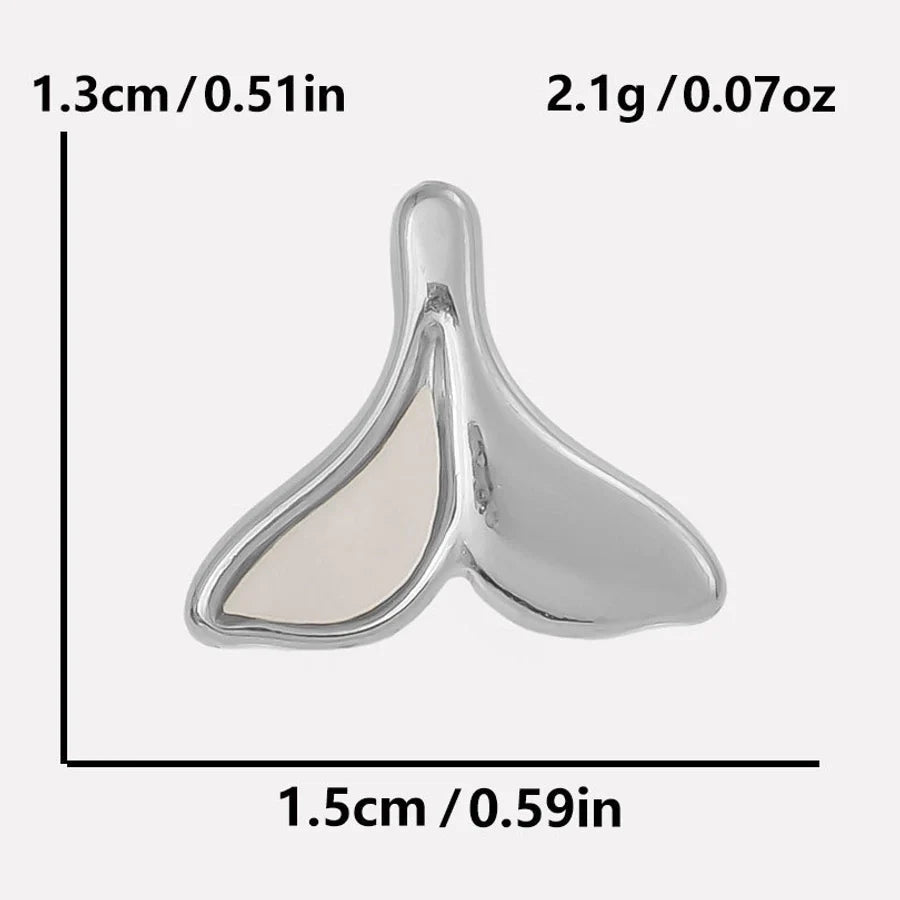 Jewelry Vintage Style Classic Style Fish Tail 304 Stainless Steel Shell 18K Gold Plated Irregular Plating Pendant Necklace