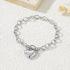 Jewelry Simple Style Classic Style Heart Shape 304 Stainless Steel Gold Plated Bracelets Necklace