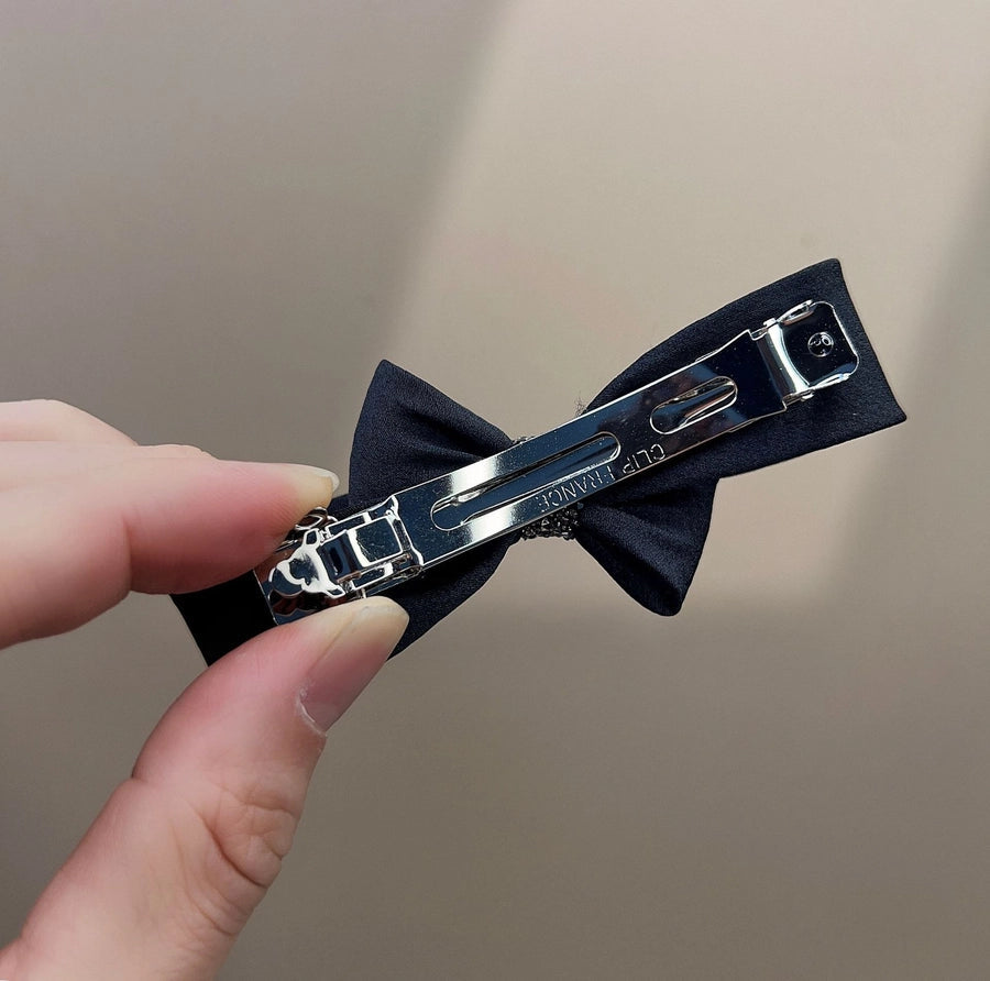 High-end Refined Butterfly Hairband Simple Internet Celebrity Hair Accessories Back Head Spring Clip Chain Rhinestone Hand Rhinestone