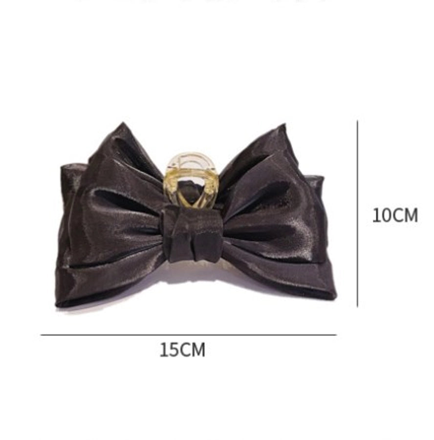 women's sweet simple style bow knot cloth hair claws