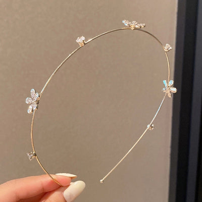 women's luxurious simple style star alloy plating inlay artificial rhinestones hair band