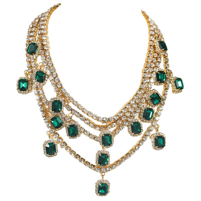 Jewelry Wedding Shiny Color Block Rhinestone Copper Rhinestones Jewelry Set