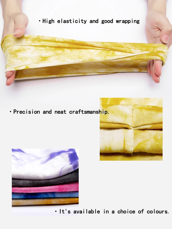 Women's Men's Casual Simple Style Gradient Color Flower Cloth Hair Band