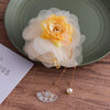 Women's Sweet Simple Style Classic Style Rose Organza Acetic acid sheets Hair Claws