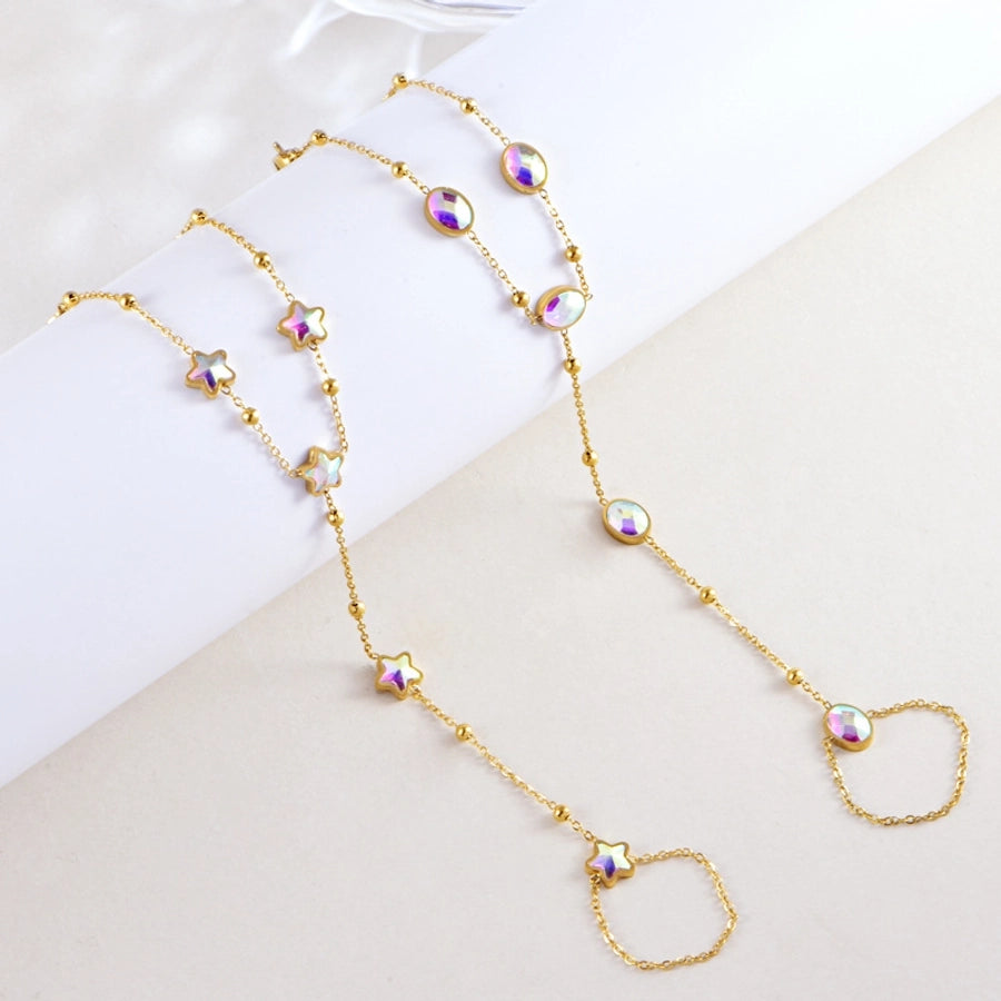 Simple Style Shiny Star Oval 304 Stainless Steel Stainless Steel Bracelets In Bulk