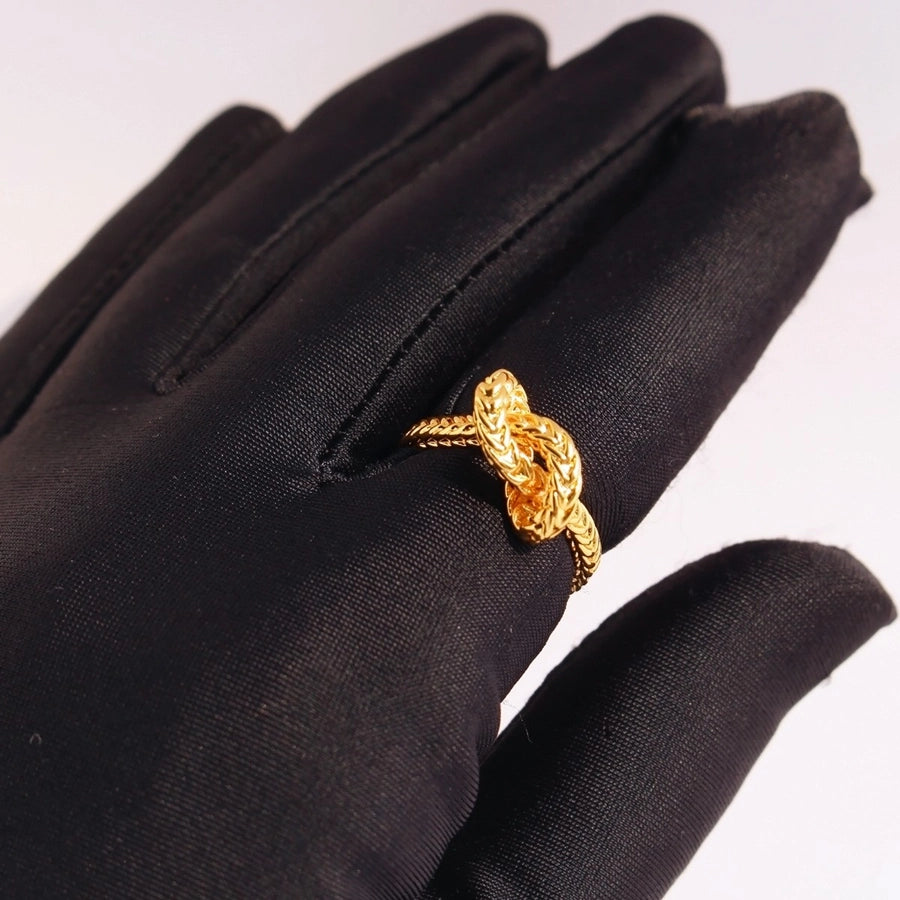 Brass 24K Gold Plated Geometric Open Rings