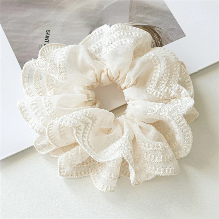 Super Fairy Internet Hot New Lace Large Intestine Ring Hair Ring Graceful and Fashionable Girl Top Cuft Boutique Hairware