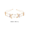 sweet flower bow knot alloy hollow out zircon hair band