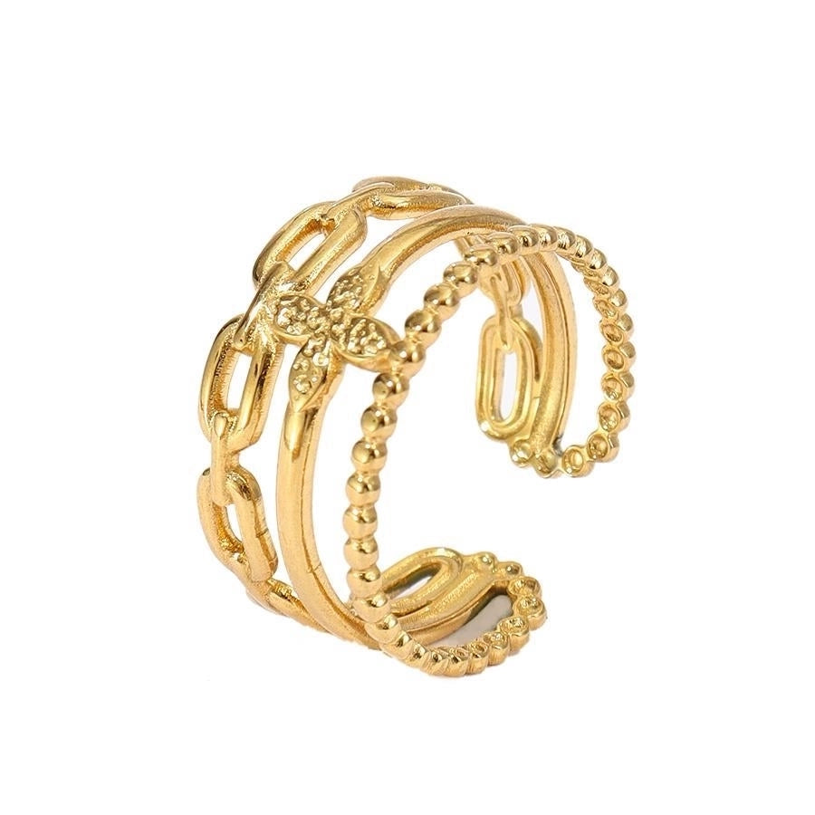 Jewelry Retro Devil's Eye Star Heart Shape 304 Stainless Steel Open Rings