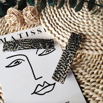 Women's IG Style Classic Style Lattice Acetic acid sheets Hair Clip