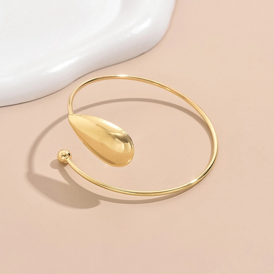 Exaggerated Simple Style Water Droplets Solid Color Gold Plated Iron  Bangle