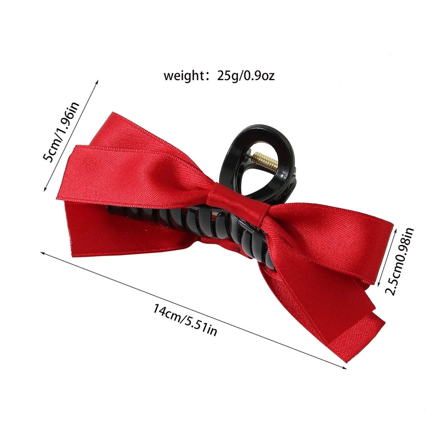 Women's Sweet Simple Style Bow Knot Plastic Hair Clip