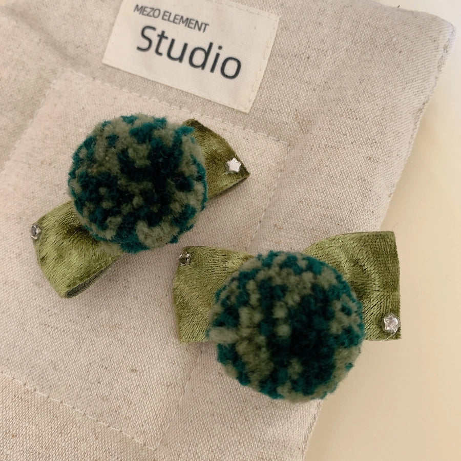 Women's IG Style Round Inlay Rhinestones Hair Clip