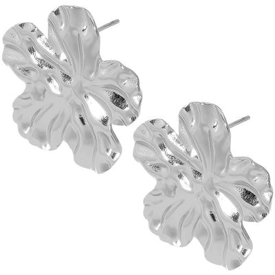 1 Pair Basic Simple Style Flower Plating 304 Stainless Steel Ear Studs