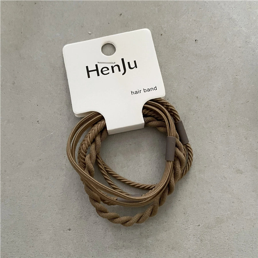 simple style solid color cloth hair tie 1 set