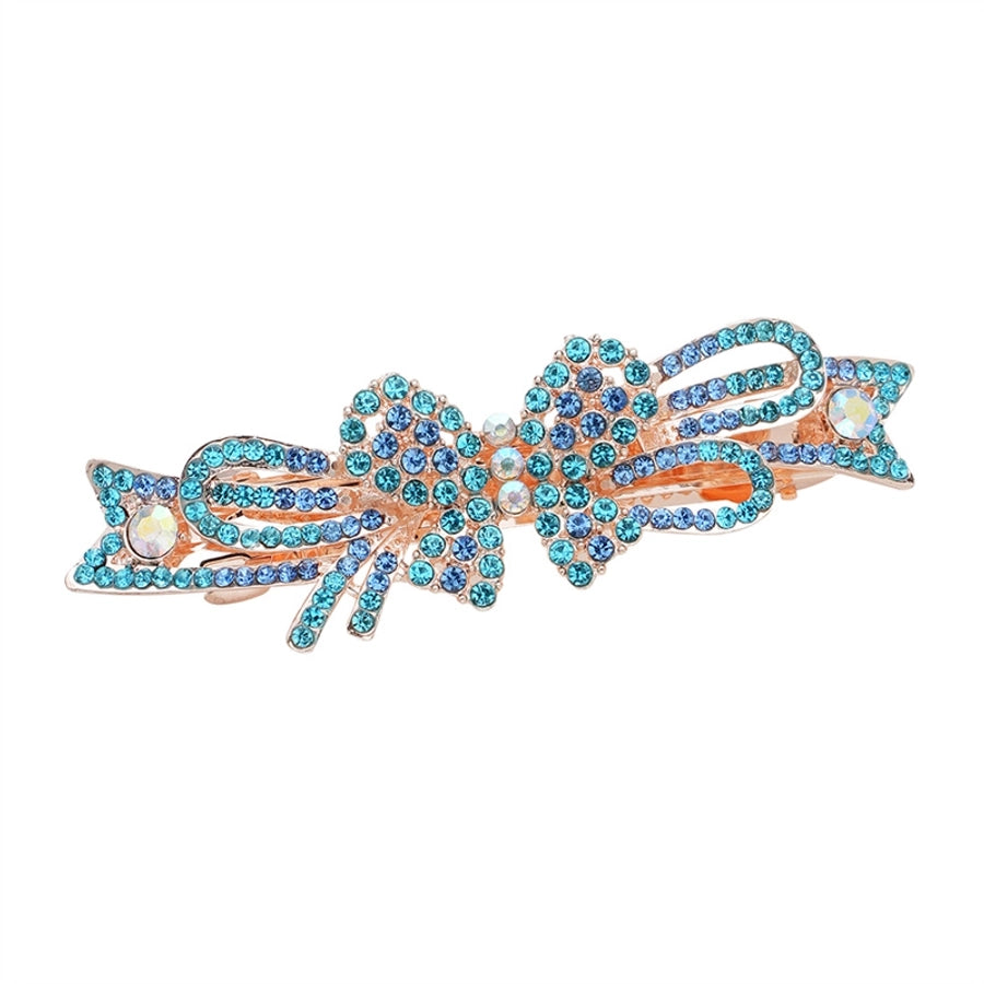 Women's Elegant Bow Knot Alloy Inlay Rhinestones Zircon Hair Clip