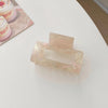 fashion solid color plastic resin polishing hollow out hair claws