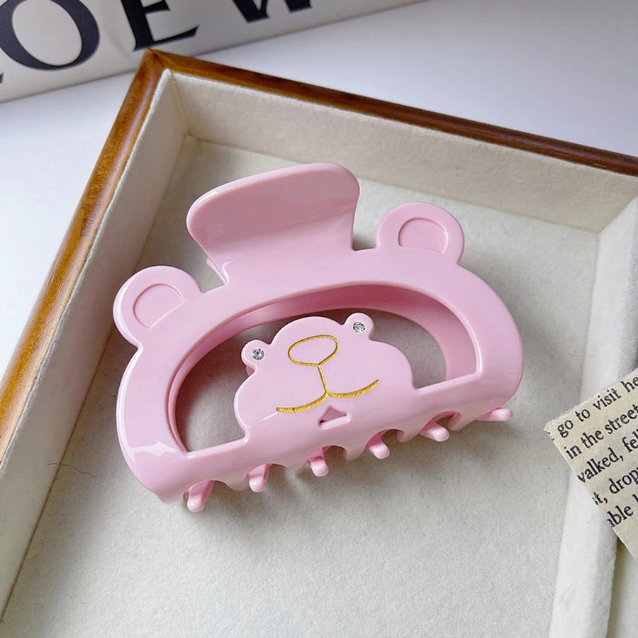 Simple Style Solid Color Acetic acid sheets Inlay Zircon Hair Clip 1 Piece