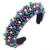 women's cute geometric imitation pearl cloth sponge inlay pearl hair band