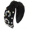 Women's Casual Vacation Classic Style Knot Alloy Cloth Inlay Glass Pearl Hair Band