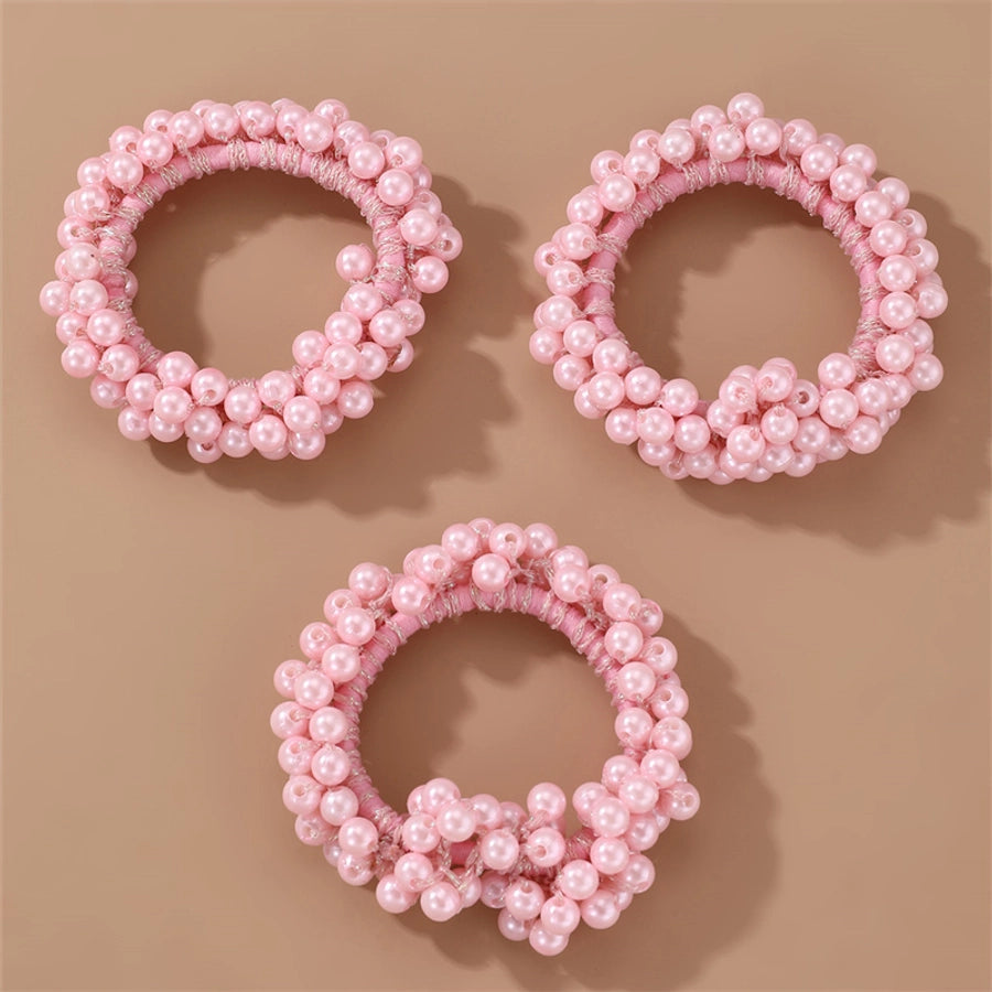 Women's Fairy Style Sweet Simple Style Round Imitation Pearl Beaded Artificial Pearls Hair Tie