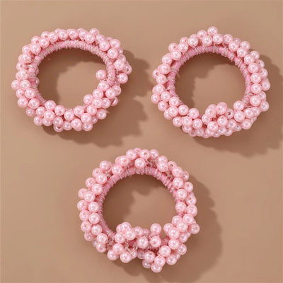 Women's Fairy Style Sweet Simple Style Round Imitation Pearl Beaded Artificial Pearls Hair Tie