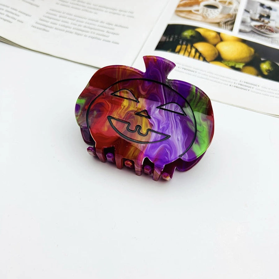 Halloween Original Design Women's Skull Arylic Carving Hair Clip Hair Claws