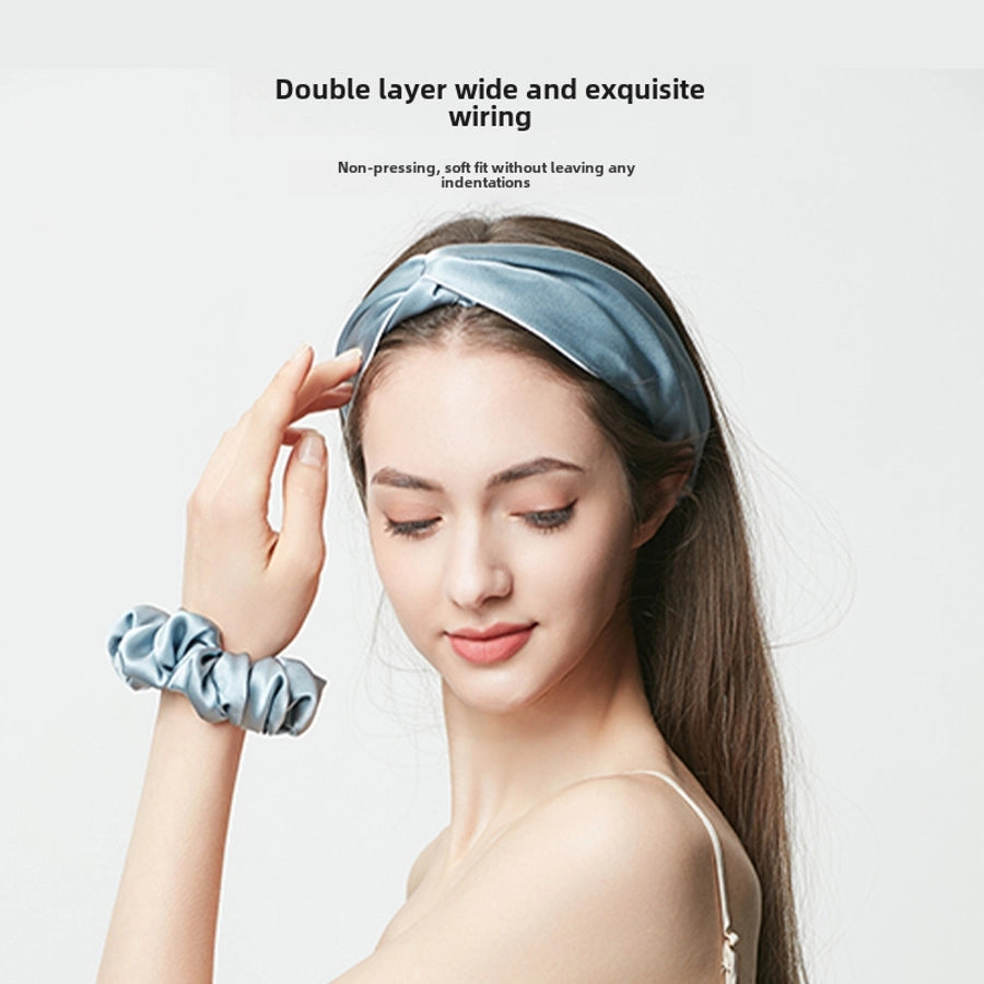 Strictly Selected 19 Mm Silk Hair Band Hair Ring Head Flower 100%  Silk Large Intestine Hair Ring Bright Color Hair Accessories Light Luxury Gift