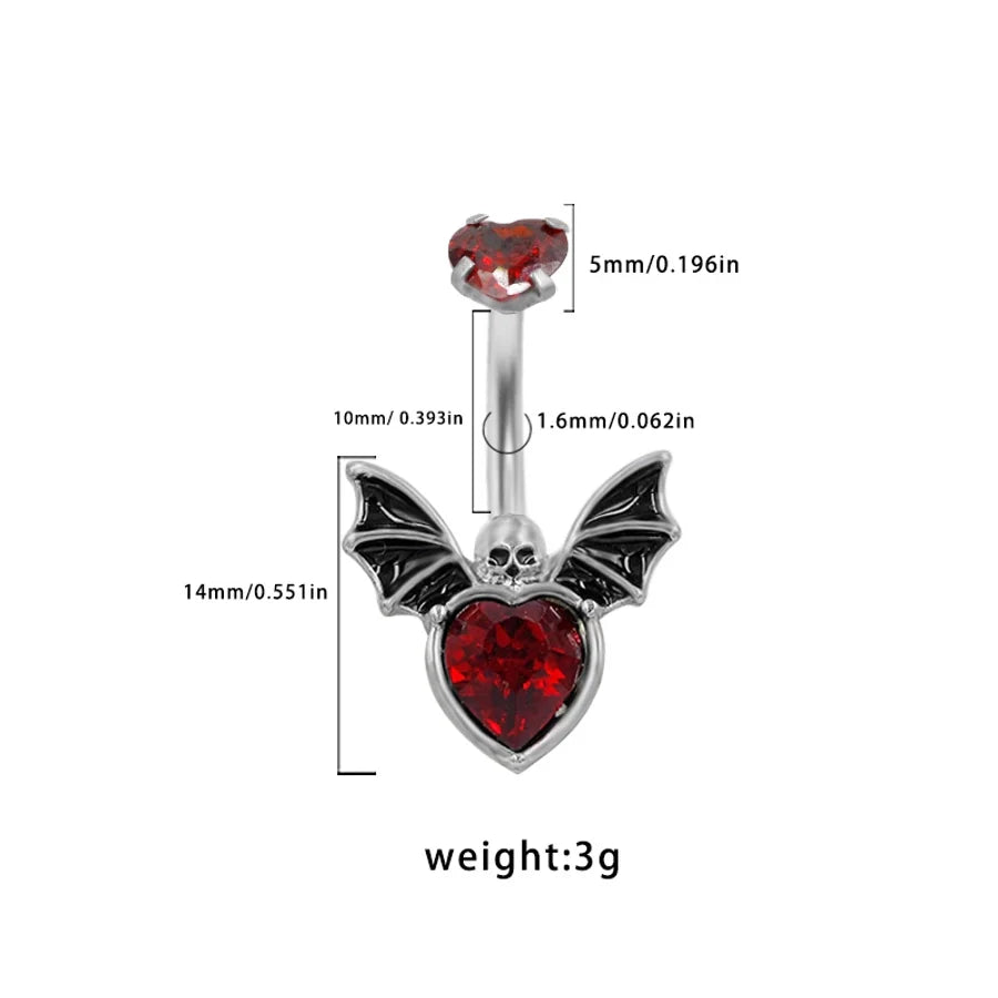 1 Piece Lip Rings Sexy Classic Style Heart Shape Smile Face Butterfly Pure Titanium Titanium Alloy Epoxy Plating Acrylic Rhinestones Glass White Gold Plated Belly Rings