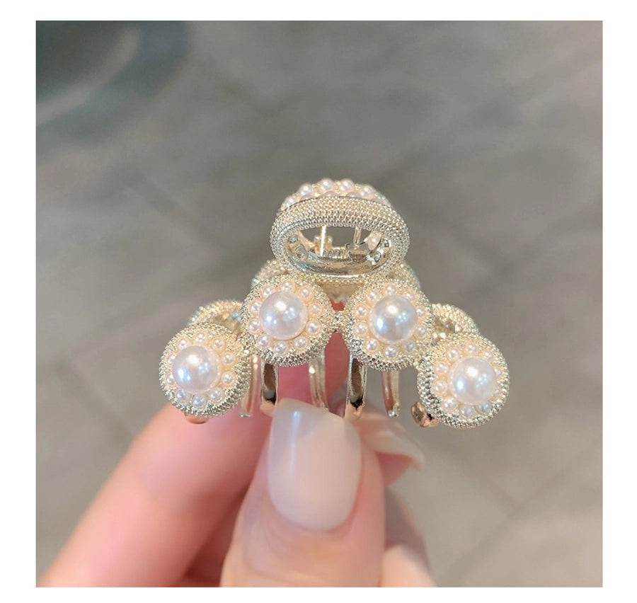 women's simple style solid color alloy plating hair claws