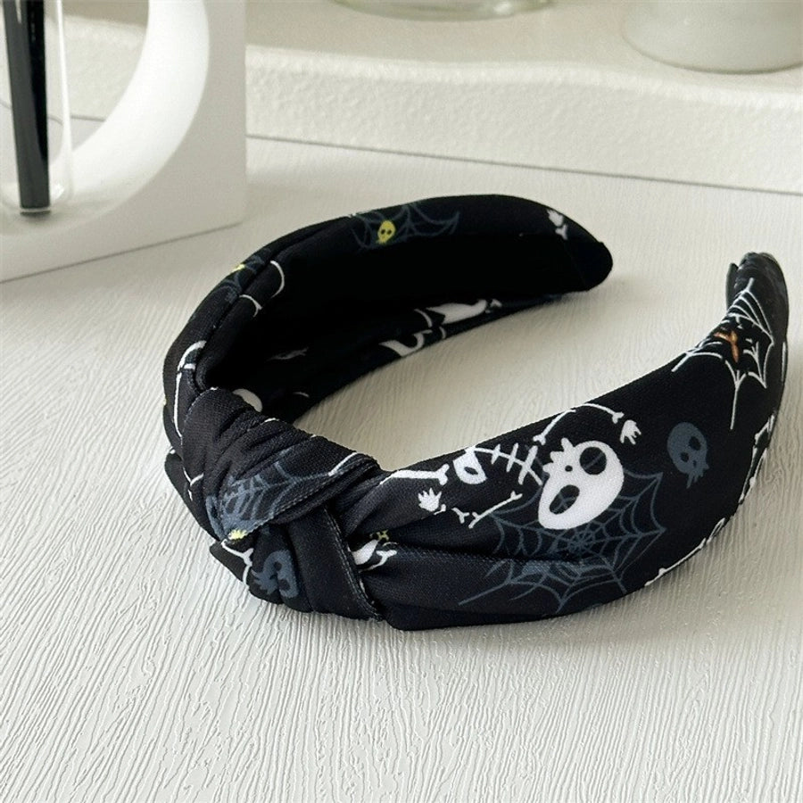 Women's Shiny Spider Web Skull Cloth Hair Band
