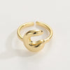 Copper 18K Gold Plated Plating Letter Copper Rings