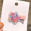 kid's cute cartoon fruit alloy rubber sequins hair clip