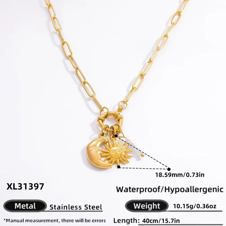 Jewelry Lady Heart Shape 304 Stainless Steel Plating Pendant Necklace