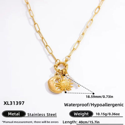 Jewelry Lady Heart Shape 304 Stainless Steel Plating Pendant Necklace