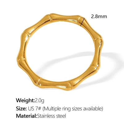 Jewelry IG Style Elegant Simple Style Geometric 304 Stainless Steel 18K Gold Plated Polishing Rings Earrings