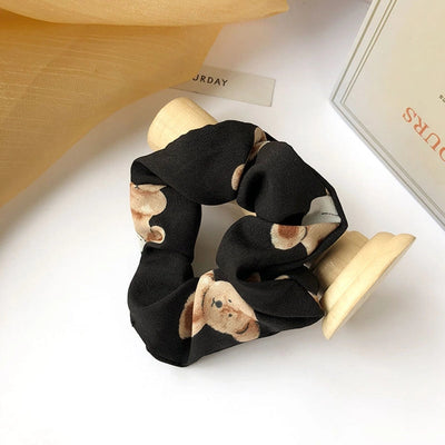Women's Preppy Style Sweet Korean Style Animal Bear Cloth Hair Tie