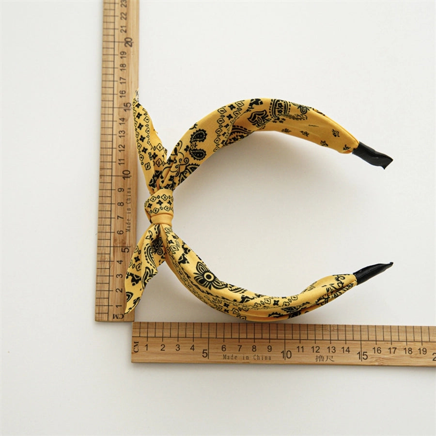 ethnic style printing solid color cloth hair band