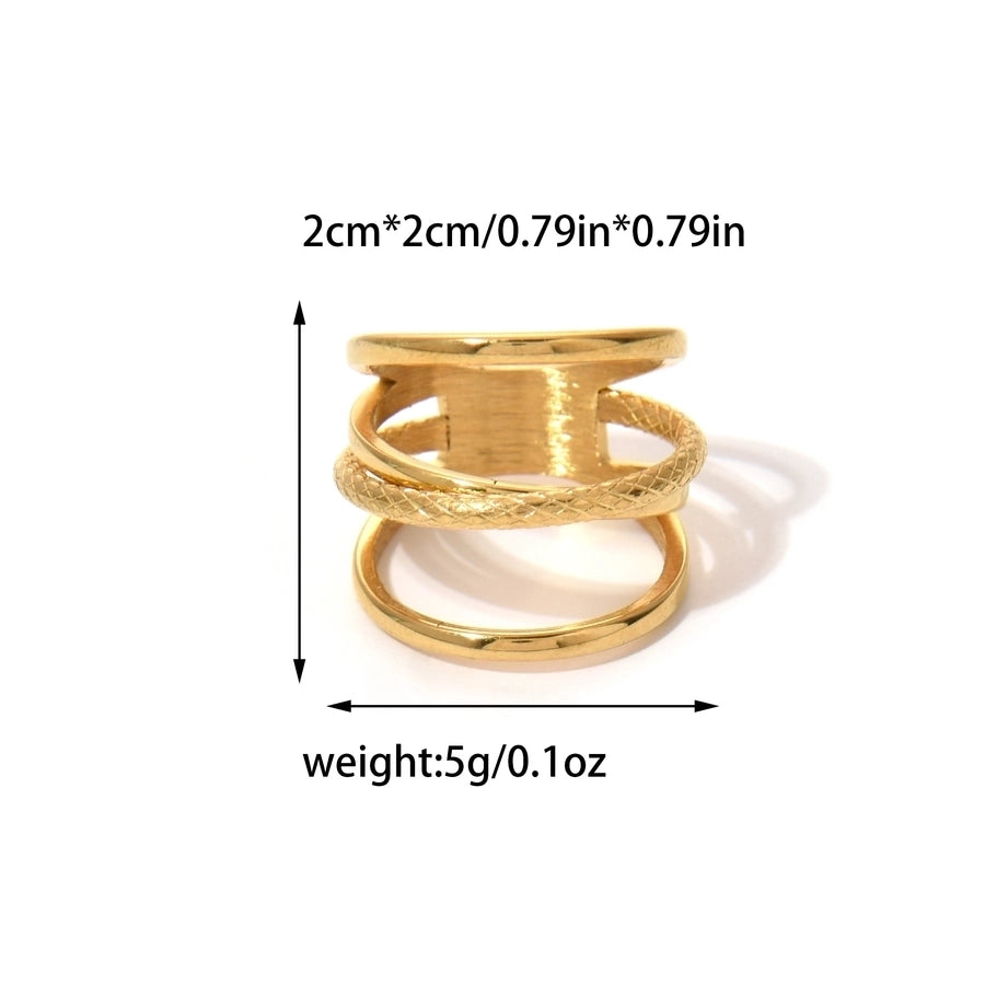 Jewelry Vintage Style Simple Style Commute Geometric 304 Stainless Steel Natural Stone 14K Gold Plated Inlay Rings