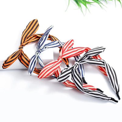 floral bowknot  fashion polka dot rabbit headband