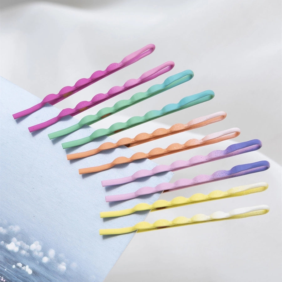 women's simple style solid color metal stoving varnish hair clip